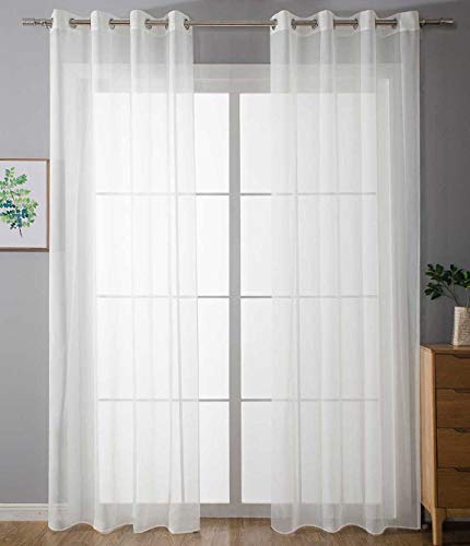 2er Set Ösenvorhänge Transparent »Uni« Gardine HxB 145x140 cm Weiß Stores Vorhang Ösen Bleibandabschluß Wohnzimmer, 20332-cn2 2er Set Ösenvorhänge Transparent »Uni« Gardine HxB 145x140 cm Weiß Stores Vorhang Ösen Bleibandabschluß Wohnzimmer, 20332-cn2 von Gardinenbox