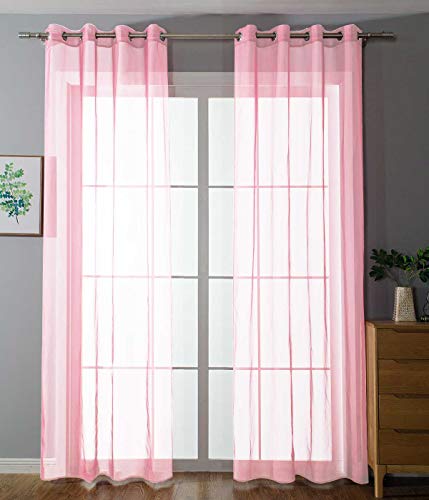 2er Set Ösenvorhänge Transparent »Uni« Gardine HxB 245x140 cm Hellrosa Stores Vorhang Ösen Bleibandabschluß Wohnzimmer, 20332-cn2 2er Set Ösenvorhänge Transparent »Uni« Gardine HxB 245x140 cm Hellrosa Stores Vorhang Ösen Bleibandabschluß Wohnzimmer, 20332-cn2 von Gardinenbox