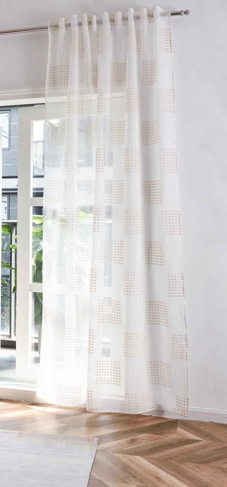 Gardinenbox Gardine, Multifunktionsband (1 St), transparent, Polyester, Geo »VALENCIA« Multiband Scherli 2023480 von Gardinenbox