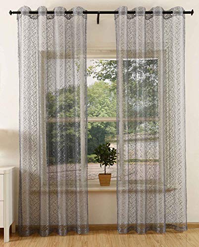 Gardine Netz Struktur mit Ösen einfarbig transparent Deko Vorhang Netzvorhang 2 Stück 245x140 Grau, 203522 Gardine Netz Struktur mit Ösen einfarbig transparent Deko Vorhang Netzvorhang 2 Stück 245x140 Grau, 203522 von Gardinenbox