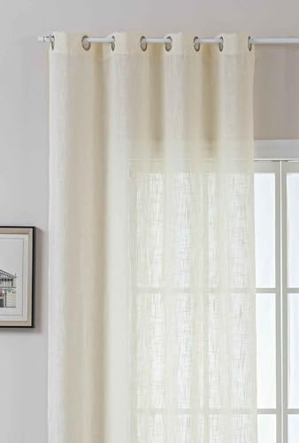 Gardine Ösen Grobfaser »Seoul« HxB 245x140 cm Creme Ösen Linenlook-Struktur Uni Halbransparent Blickdicht 2024110 Gardine Ösen Grobfaser »Seoul« HxB 245x140 cm Creme Ösen Linenlook-Struktur Uni Halbransparent Blickdicht 2024110 von Gardinenbox