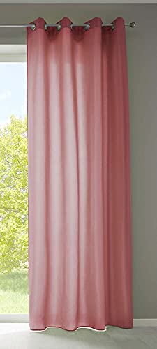 Gardinenbox 1er Set Vorhänge Schal Ösen »Berlin« HxB 225x140 cm Altrosa Blickdicht Microsatin Lichtdurchlässig Uni Matt, 20405N von Gardinenbox