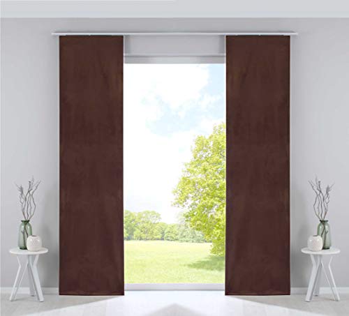 Gardinenbox 2er Set Flächenvorhänge Verdunkelung Schiebegardinen »Milano« Samt Blickdicht Blackout Paneelwägen Beschwerungsstangen Taupe HxB 245x60 cm, 203571-2 Gardinenbox 2er Set Flächenvorhänge Verdunkelung Schiebegardinen »Milano« Samt Blickdicht Blackout Paneelwägen Beschwerungsstangen Taupe HxB 245x60 cm, 203571-2 von Gardinenbox