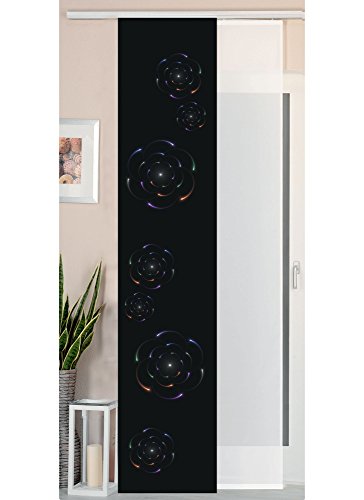 Gardinenbox 2er Set Schiebegardine Flächenvorhang Wildseide Optik und Voile Paneel, 245x45, Circle, 80400 Gardinenbox 2er Set Schiebegardine Flächenvorhang Wildseide Optik und Voile Paneel, 245x45, Circle, 80400 von Gardinenbox