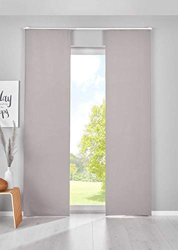 Gardinenbox 2er Set Verdunkelung Schiebegardinen »Newyork« HxB 145x60 cm Grau Flächenvorhänge Paneelwagen Blickdicht Thermo-Schiebevorhang, 202020680-2 Gardinenbox 2er Set Verdunkelung Schiebegardinen »Newyork« HxB 145x60 cm Grau Flächenvorhänge Paneelwagen Blickdicht Thermo-Schiebevorhang, 202020680-2 von Gardinenbox