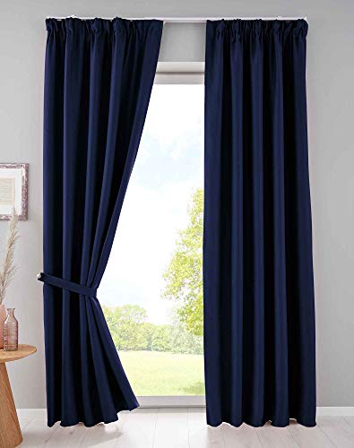 Gardinenbox 2er Set Verdunkelungsvorhänge Blickdicht »Newyork« verdeckte Schlaufen Blau HxB 245x295 cm Thermo-Gardine Blackout schalldämmend ÖKOTEX Kräuselband, 202020610-2 Gardinenbox 2er Set Verdunkelungsvorhänge Blickdicht »Newyork« verdeckte Schlaufen Blau HxB 245x295 cm Thermo-Gardine Blackout schalldämmend ÖKOTEX Kräuselband, 202020610-2 von Gardinenbox
