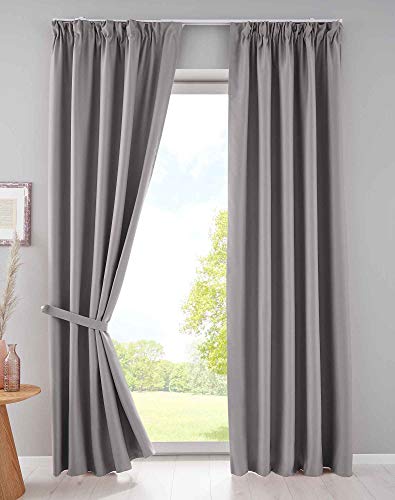 Gardinenbox 2er Set Verdunkelungsvorhänge Blickdicht »Newyork« verdeckte Schlaufen Grau HxB 245x295 cm Thermo-Gardine Blackout schalldämmend ÖKOTEX Kräuselband, 202020610-2 Gardinenbox 2er Set Verdunkelungsvorhänge Blickdicht »Newyork« verdeckte Schlaufen Grau HxB 245x295 cm Thermo-Gardine Blackout schalldämmend ÖKOTEX Kräuselband, 202020610-2 von Gardinenbox
