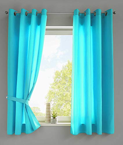 Gardinenbox 2er Set Vorhänge Schal Ösen »Berlin« HxB 175x140 cm Türkis Blickdicht Microsatin Lichtdurchlässig Uni Matt, 20405N2 Gardinenbox 2er Set Vorhänge Schal Ösen »Berlin« HxB 175x140 cm Türkis Blickdicht Microsatin Lichtdurchlässig Uni Matt, 20405N2 von Gardinenbox