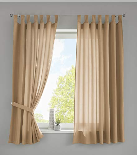 Gardinenbox 2er Set Vorhänge Schal Schlaufen »Berlin« HxB 175x140 cm Sand Blickdicht Microsatin Lichtdurchlässig Kräuselband Uni Matt, 20400N2 Gardinenbox 2er Set Vorhänge Schal Schlaufen »Berlin« HxB 175x140 cm Sand Blickdicht Microsatin Lichtdurchlässig Kräuselband Uni Matt, 20400N2 von Gardinenbox