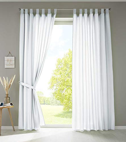 Gardinenbox 2er Set Vorhänge Schal Schlaufen »Berlin« HxB 225x140 cm Weiß Blickdicht Microsatin Lichtdurchlässig Kräuselband Uni Matt, 20400N2 Gardinenbox 2er Set Vorhänge Schal Schlaufen »Berlin« HxB 225x140 cm Weiß Blickdicht Microsatin Lichtdurchlässig Kräuselband Uni Matt, 20400N2 von Gardinenbox