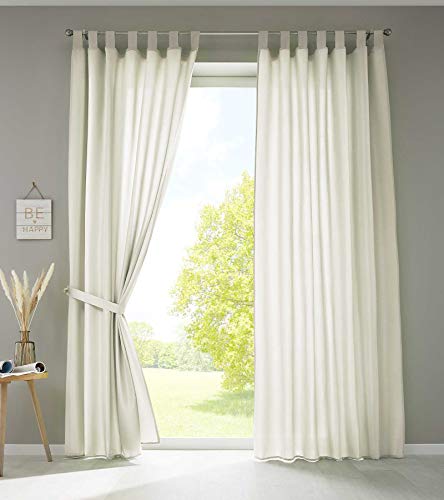 Gardinenbox 2er Set Vorhänge Schal Schlaufen »Berlin« HxB 245x140 cm Creme Blickdicht Microsatin Lichtdurchlässig Kräuselband Uni Matt, 20400N2 Gardinenbox 2er Set Vorhänge Schal Schlaufen »Berlin« HxB 245x140 cm Creme Blickdicht Microsatin Lichtdurchlässig Kräuselband Uni Matt, 20400N2 von Gardinenbox