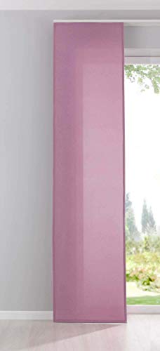Gardinenbox Flächenvorhang Schiebegardine Cationic Blickdicht Leinen Optik Natura seidenmatt, HxB 245x60 cm, Rosa Landhaus Stil, 204411 von Gardinenbox