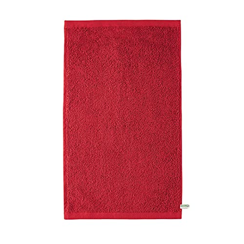 Gardinenbox Gästetuch Frottee BxL 30x50 cm Rot 500 g/m² »Montreal« 100% Bio Baumwolle Nachhaltig Made in Green, 2020101GB von Gardinenbox