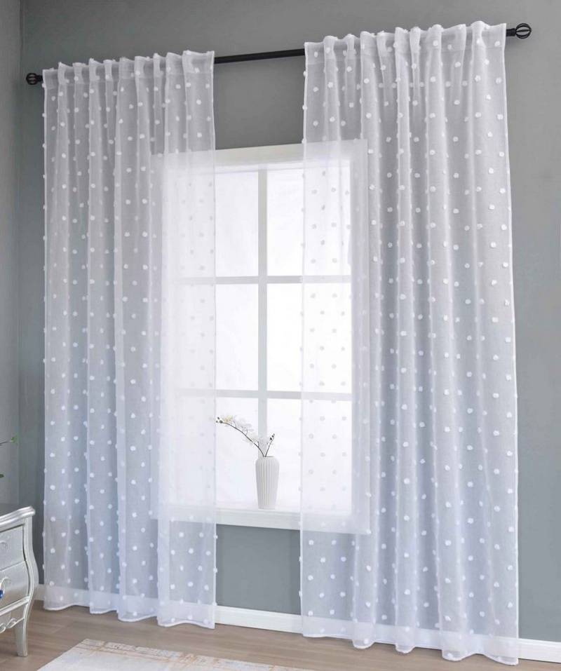 Gardinenbox Gardine, Multifunktionsband (2 St), transparent, Polyester, »VALENCIA« Multiband Scherli 2023420-80 von Gardinenbox
