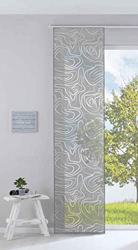 Gardinenbox Moderner Flächenvorhang Raumtrenner Schiebegardine »Regio« HxB 245x60 cm Grau aus hochwertigem Ausbrenner-Stoff mit Paneelwagen Beschwerungsstange, 85614 Gardinenbox Moderner Flächenvorhang Raumtrenner Schiebegardine »Regio« HxB 245x60 cm Grau aus hochwertigem Ausbrenner-Stoff mit Paneelwagen Beschwerungsstange, 85614 von Gardinenbox