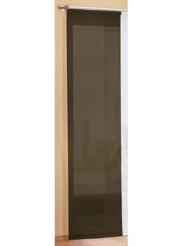 Gardinenbox Preisgünstiger Flächenvorhang Schiebegardine, transparent, unifarben, mit Zubehör, 245x60, Braun, 85589 von Gardinenbox