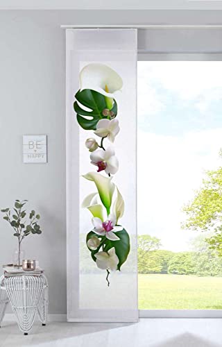 Gardinenbox Schiebegardine Flächenvorhang »Izmir« HxB 245x60 cm Orchidee Weiß Voile Halbtransparent Paneelwagen Beschwerungsstange, 2022400ama Gardinenbox Schiebegardine Flächenvorhang »Izmir« HxB 245x60 cm Orchidee Weiß Voile Halbtransparent Paneelwagen Beschwerungsstange, 2022400ama von Gardinenbox