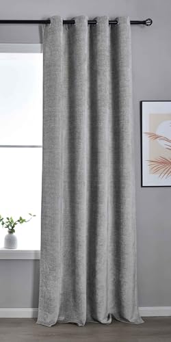 Gardinenbox Verdunkelungsvorhang HxB 245x135 cm Grau »Nürnberg« Ösen Raffhalter Chenille samtig weich geschmeidig fallend 202420 Gardinenbox Verdunkelungsvorhang HxB 245x135 cm Grau »Nürnberg« Ösen Raffhalter Chenille samtig weich geschmeidig fallend 202420 von Gardinenbox