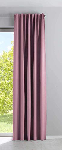 Gardinenbox Verdunkelungsvorhang »Palermo Dark« HxB 250x140 cm Rosa Matt Blickdicht Lichtundurchlässig Verdeckte Schlaufen Kräuselband Raffhalter Fleecerücken, 100002652-ama von Gardinenbox