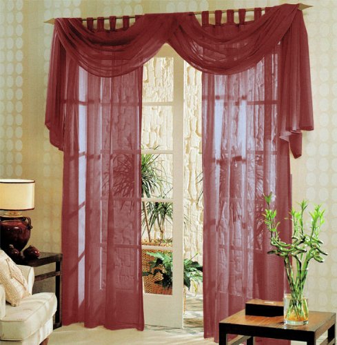 Voile komplett GARDINEN Set 3tlg., Bordeaux, 60999 Voile komplett GARDINEN Set 3tlg., Bordeaux, 60999 von Gardinenbox
