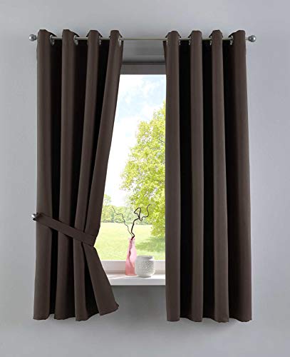 Gardinenbox Vorhänge Blickdicht »Newyork« Braun HxB 160x140 cm 2er-Pack Thermo-Gardinen Verdunkelungsvorhang Blackout Ösen schalldämmend ÖKOTEX UV-Schutz Raffhalter, 201920600-2 Gardinenbox Vorhänge Blickdicht »Newyork« Braun HxB 160x140 cm 2er-Pack Thermo-Gardinen Verdunkelungsvorhang Blackout Ösen schalldämmend ÖKOTEX UV-Schutz Raffhalter, 201920600-2 von Gardinenbox