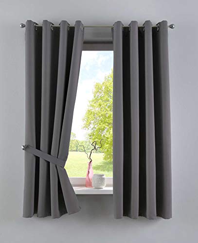 Gardinenbox Vorhänge Blickdicht »Newyork« Dunkelgrau HxB 160x140 cm 2er-Pack Thermo-Gardinen Verdunkelungsvorhang Blackout Ösen schalldämmend ÖKOTEX UV-Schutz Raffhalter, 201920600-2 Gardinenbox Vorhänge Blickdicht »Newyork« Dunkelgrau HxB 160x140 cm 2er-Pack Thermo-Gardinen Verdunkelungsvorhang Blackout Ösen schalldämmend ÖKOTEX UV-Schutz Raffhalter, 201920600-2 von Gardinenbox