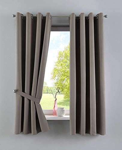 Gardinenbox Vorhänge Blickdicht »Newyork« Taupe HxB 160x140 cm 2er-Pack Thermo-Gardinen Verdunkelungsvorhang Blackout Ösen schalldämmend ÖKOTEX UV-Schutz Raffhalter, 201920600-2 Gardinenbox Vorhänge Blickdicht »Newyork« Taupe HxB 160x140 cm 2er-Pack Thermo-Gardinen Verdunkelungsvorhang Blackout Ösen schalldämmend ÖKOTEX UV-Schutz Raffhalter, 201920600-2 von Gardinenbox