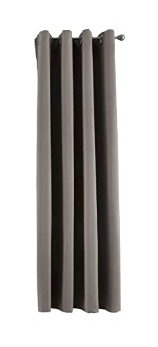 Gardinenbox Vorhang Blickdicht »Newyork« Taupe HxB 160x140 cm 1er-Pack Thermo-Gardine Verdunkelungsvorhang Blackout Ösen schalldämmend ÖKOTEX UV-Schutz Raffhalter, 201920600 von Gardinenbox
