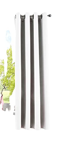 Gardinenbox Vorhang Blickdicht »Newyork« Weiß HxB 160x140 cm 1er-Pack Thermo-Gardine Verdunkelungsvorhang Blackout Ösen schalldämmend ÖKOTEX UV-Schutz Raffhalter, 201920600 von Gardinenbox