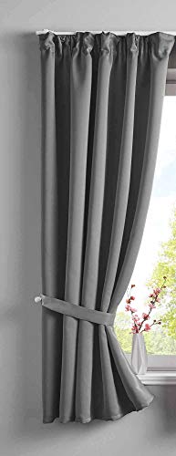Gardinenbox Vorhang Blickdicht »Newyork« verdeckte Schlaufen Dunkelgrau HxB 160x140 cm 1er-Pack Thermo-Gardine Verdunkelungsvorhang Blackout schalldämmend ÖKOTEX Kräuselband Raffhalter, 202020610 Gardinenbox Vorhang Blickdicht »Newyork« verdeckte Schlaufen Dunkelgrau HxB 160x140 cm 1er-Pack Thermo-Gardine Verdunkelungsvorhang Blackout schalldämmend ÖKOTEX Kräuselband Raffhalter, 202020610 von Gardinenbox
