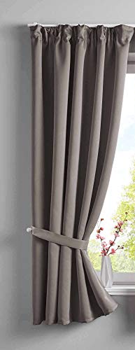 Gardinenbox Vorhang Blickdicht »Newyork« verdeckte Schlaufen Taupe HxB 160x140 cm 1er-Pack Thermo-Gardine Verdunkelungsvorhang Blackout schalldämmend ÖKOTEX Kräuselband Raffhalter, 202020610 Gardinenbox Vorhang Blickdicht »Newyork« verdeckte Schlaufen Taupe HxB 160x140 cm 1er-Pack Thermo-Gardine Verdunkelungsvorhang Blackout schalldämmend ÖKOTEX Kräuselband Raffhalter, 202020610 von Gardinenbox