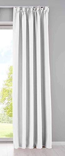 Gardinenbox Vorhang Blickdicht »Newyork« verdeckte Schlaufen Weiß HxB 225x140 cm 1er-Pack Thermo-Gardine Verdunkelungsvorhang Blackout schalldämmend ÖKOTEX Kräuselband Raffhalter, 202020610 Gardinenbox Vorhang Blickdicht »Newyork« verdeckte Schlaufen Weiß HxB 225x140 cm 1er-Pack Thermo-Gardine Verdunkelungsvorhang Blackout schalldämmend ÖKOTEX Kräuselband Raffhalter, 202020610 von Gardinenbox