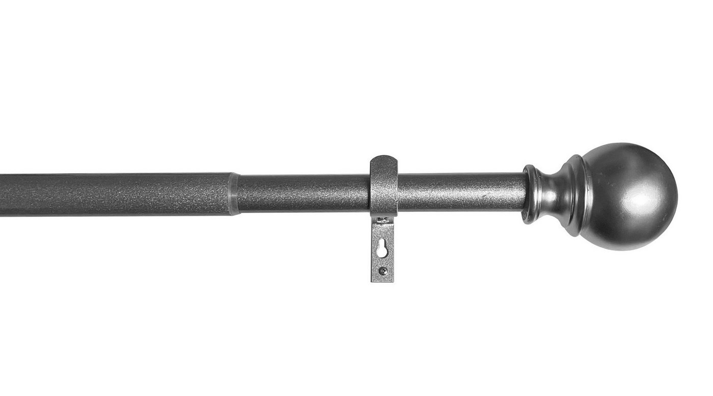 Gardinenstange, Gardinenbox, Ø 25 mm, 1-läufig, ausziehbar, mit Bohren, geklemmt, Metall, Ausziehbare Gardinenstange »Köln« 91-182 cm Ø22/25 mm Komplettset zum sofortigen Montieren, 2021191 von Gardinenbox