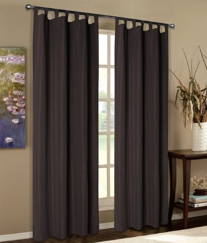 Mikrofaser Vorhang blickdichte Matte unifarbene Gardine, Braun Schlaufen, 245x140 Schal. Material aus Microsatin-Gewebe., 204000 von Gardinenbox