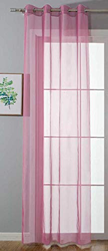 Ösenvorhang Transparent »Uni« Gardine HxB 225x140 cm Rosa Stores Vorhang Ösen Bleibandabschluß Wohnzimmer, 20332-cn von Gardinenbox