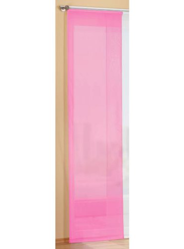 Gardinenbox Preisgünstiger Flächenvorhang Schiebegardine, transparent, unifarben, mit Zubehör, 245x60, Rosa, 85589 von Gardinenbox
