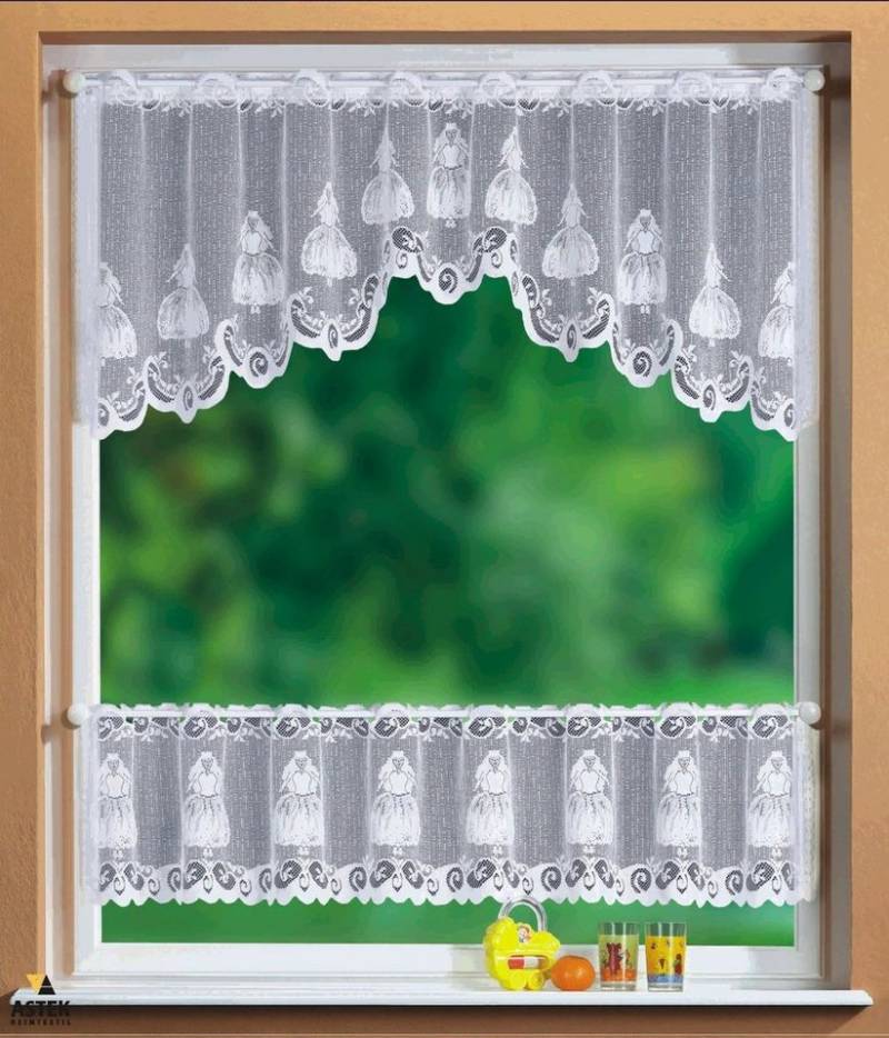 Gardinenbox Scheibengardine, Stangendurchzug (2 St), transparent, KIDS Scheibengardinen Set 2 Teilig 33520 von Gardinenbox