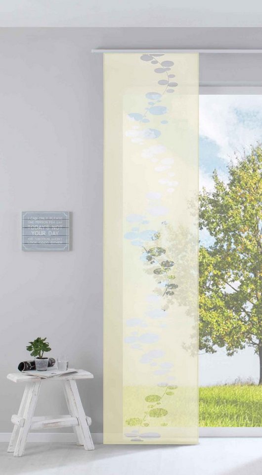 Gardinenbox Schiebegardine, Klettband, blickdicht, Raumtrenner Flächenvorhang Lasercut »Bubble« Paneelwagen 85613 Gardinenbox Schiebegardine, Klettband, blickdicht, Raumtrenner Flächenvorhang Lasercut »Bubble« Paneelwagen 85613 von Gardinenbox