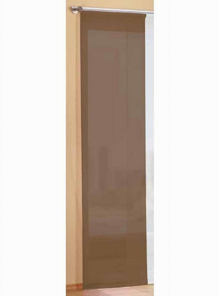 Schiebegardine, Gardinenbox, Klettband (1 St), transparent, Voile, Flächenvorhang unifarben inkl. Paneelwagen 85589 von Gardinenbox
