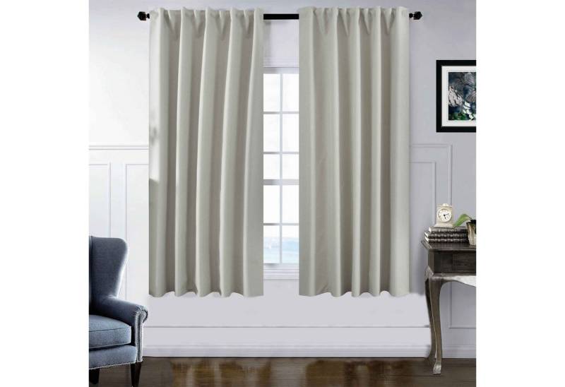 Gardinenbox Verdunkelungsvorhang (2 St), Multifunktionsband, verdunkelnd, Polyester Viscose, Multibandaufhängung 100% Verdunkelung 2023600-2 von Gardinenbox