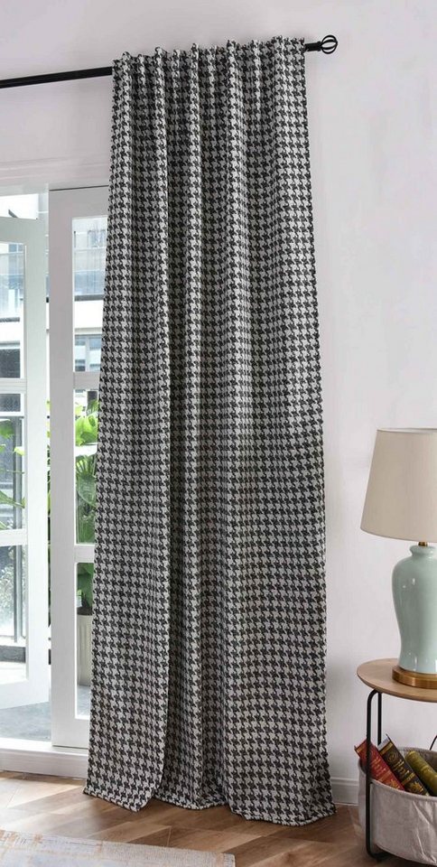 Gardinenbox Vorhang (1 St), Multifunktionsband, Polyester, Hahnentritt-Muster »PARIS« Multiband 2023320 von Gardinenbox