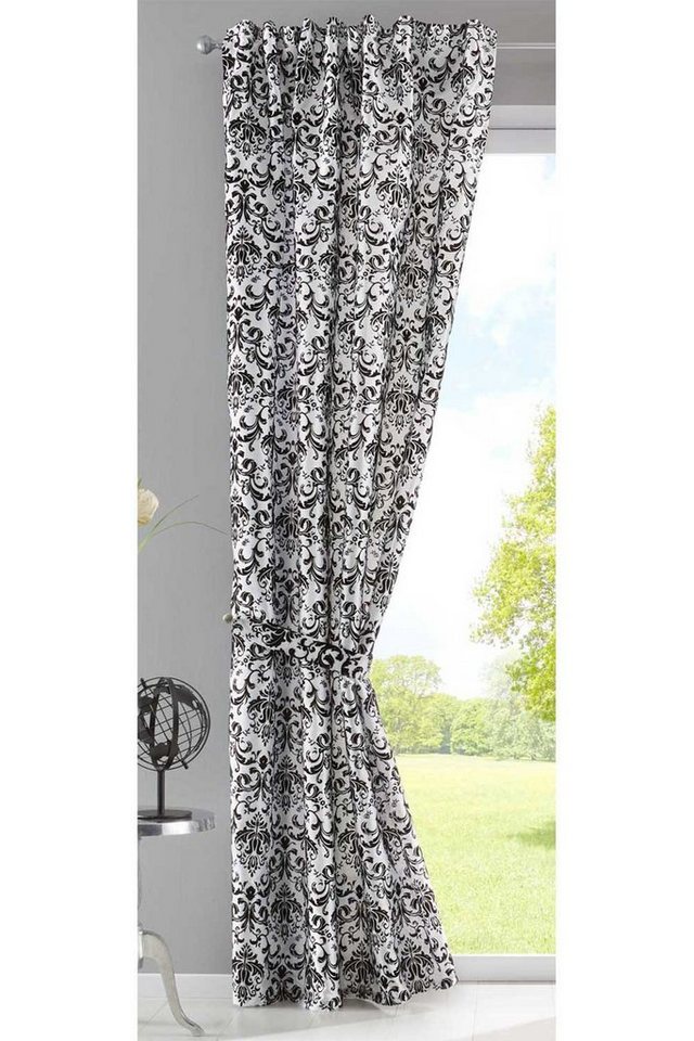 Gardinenbox Vorhang (1 St), verdecketeSchlaufen, blickdicht, Flockfasern, Wildseide Optik blickdicht Flockfasern Deko gemustert 20200-20210 von Gardinenbox