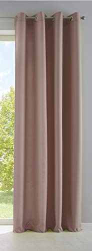 Vorhang Blickdicht Gardine Matt Lichtdurchlässig »Palermo« mit Ösen und Raffhalter Dekoschal HxB 175x140 cm Taupe, 10000265 von Gardinenbox