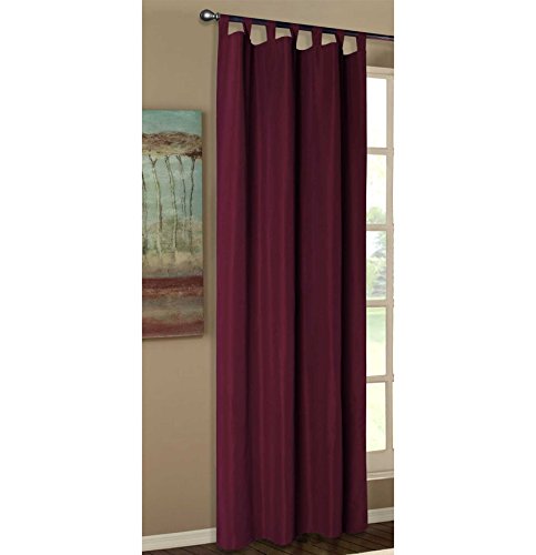 Vorhang Blickdicht Matte unifarbene Gardine mit Schlaufen. Aus edlem Microsatin Micofaser-Gewebe, 175x140, Bordeaux, 20400 von Gardinenbox