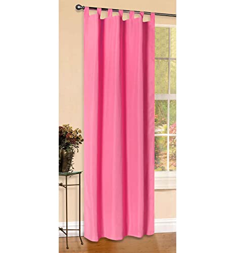 Vorhang Blickdicht Matte unifarbene Gardine mit Schlaufen. Aus edlem Microsatin Micofaser-Gewebe, 245x140, Pink, 20400 von Gardinenbox