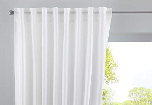 Vorhang Verdeckte Schlaufen Cationic »JENA« HxB 250x140 cm Weiß Blickdicht Leinen Optik Gardine Meliert Gardinenband mit Raffhalter, 2019037 Vorhang Verdeckte Schlaufen Cationic »JENA« HxB 250x140 cm Weiß Blickdicht Leinen Optik Gardine Meliert Gardinenband mit Raffhalter, 2019037 von Gardinenbox