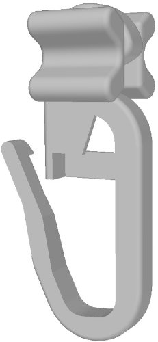 Gardineum eckige Vorhangschiene Innenlaufschiene Gardinenstange Gardinenschiene Alu modern 34x14 mm (X-Gleiter, weiß) von Gardineum