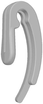 Gardineum 100 Gardinendoppelhaken (605) - Doppelhaken kurz für Faltenbänder und Ösengleiter von Gardineum