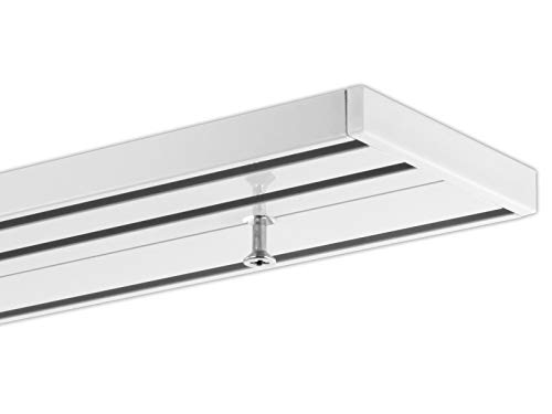 Gardineum 3-läufig Objetkschiene Aluminium weiß, glatte glänzende Oberfläche - vorgebohrt!-1.60 Gardineum 3-läufig Objetkschiene Aluminium weiß, glatte glänzende Oberfläche - vorgebohrt!-1.60 von Gardineum