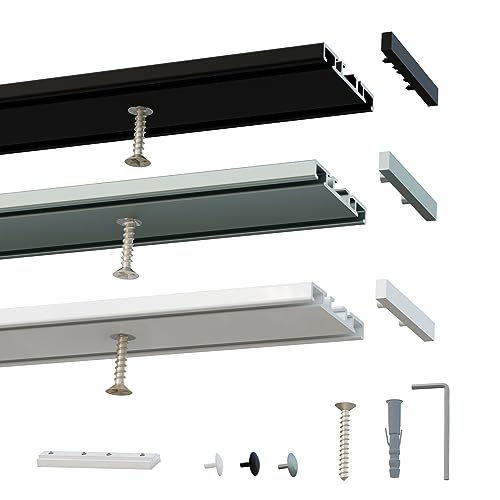 Gardineum - 3.60 m - Gardinenschiene, Vorhangschiene, glänzende Oberfläche, 2-läufig, 7 mm breit, 54.6 mm breit, weiß Gardineum - 3.60 m - Gardinenschiene, Vorhangschiene, glänzende Oberfläche, 2-läufig, 7 mm breit, 54.6 mm breit, weiß von Gardineum